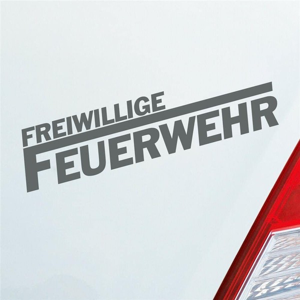 Car Sticker Voluntary Fire Brigade Long F Life 19.5 x