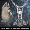 Twoowl Celtic Mjolnir Necklace 925 Sterling Silver Thor Hammer Necklace