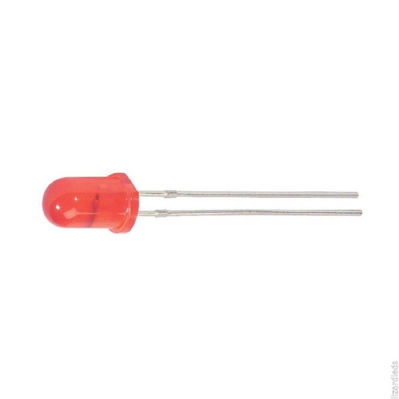 Juried Engineering Red LED 5mm Round Wide Angle Diffused LED