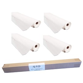 QUALITY SUPPLIES DIRECT Plastic Tablecover Roll, White - 40" INCHES Width x 300' FEET Length - 4 PAK