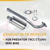 pinkhatcat Exhaust With Muffler for Coleman CT100U Mini bike