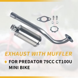 pinkhatcat Exhaust With Muffler for Coleman CT100U Mini bike