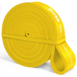 Kayman - Long Resistance Band with Door Anchor & Carry Bag – Perfect for Pull-Ups, Yoga, Calisthenics, Strength Training, Stretching, Home Workouts (1 Pack (40-80lbs))