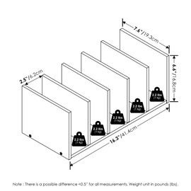 Furinno Hermite Home Office Supplies Desktop Bookshelf Storage Organizer, White