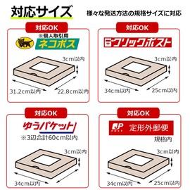 A5 Nekoposu Box, 1.1 x 6.5 x 1.1 inches (3 cm), 9.1 x 6.5 x 1.1 inches (23 x 16.5 x 2.7 cm), Mail-bin Cardboard, Click Post, Yu-Packet, Non-Shaped Mail, Made in Japan (Set of 10)
