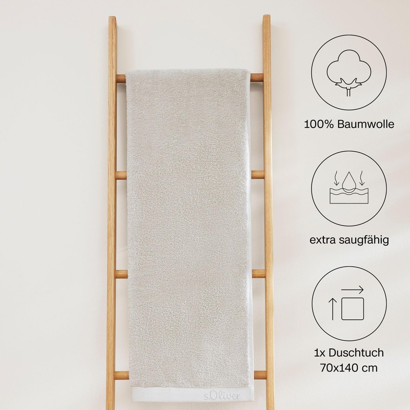 s.Oliver Bath Towel 70 x 140 cm - 100% Cotton,