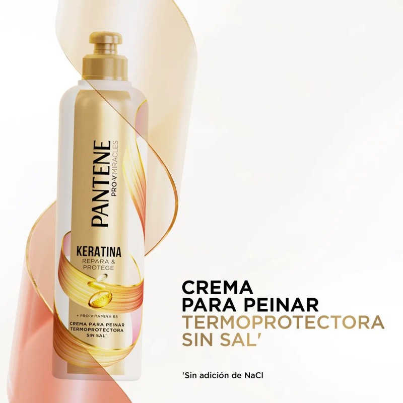 Crema para peinar termoprotectora Pantene Keratina con Pro Vitamina B5