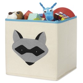 Whitmor Kids Raccoon Canvas Collapsible Cube - 10 x 10 x 10 inches