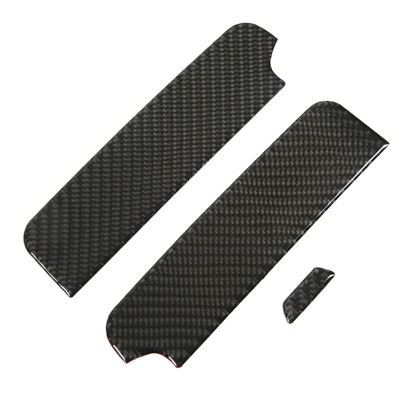 Rear Armrest Box Panel Trim Real Carbon Fiber Decoration Replacement
