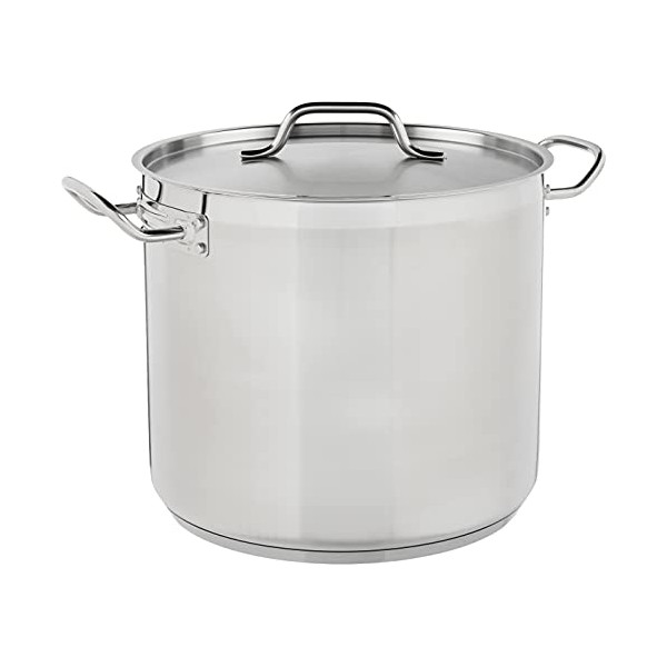 Winware Stainless 20-Quart Steel Stock Pot with Cover