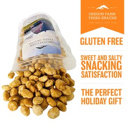 Oregon Farm Fresh Snacks Toffee Peanuts - Sun-Baked Sweet Covered in Toffee - Locally Made Butter Snack - All Natural Ingredients - Resealable Bag Guarantees Freshness (18oz)