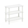 Furinno Turn-N-Tube 23-Inch 3-Tier Freestanding Shoe Rack Storage Organizer, White/White