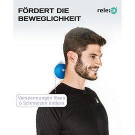 RELEXA Fascia Ball 6 cm, Ideal for Massage for Back Pain and as a Supplement to Fitness Training, Comfortable Material & Recyclable, Grey