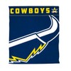 NRL Cowboys Throw Rug, one Size, Navy/Gold, 1, Piece