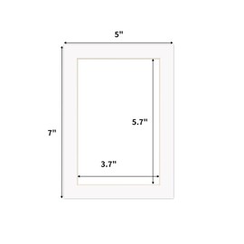 5x7" White Picture Mats with Core Bevel Cut Frame Mattes for 4x6" Pictures- Pack of 12