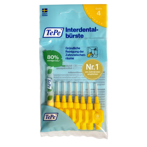 TEPE Interdental Brushes Original Yellow 0.7 mm Pack of 8
