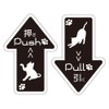 SignStore Cat Silhouette Arrow Door Sticker Approx. 4.9 x 2.8
