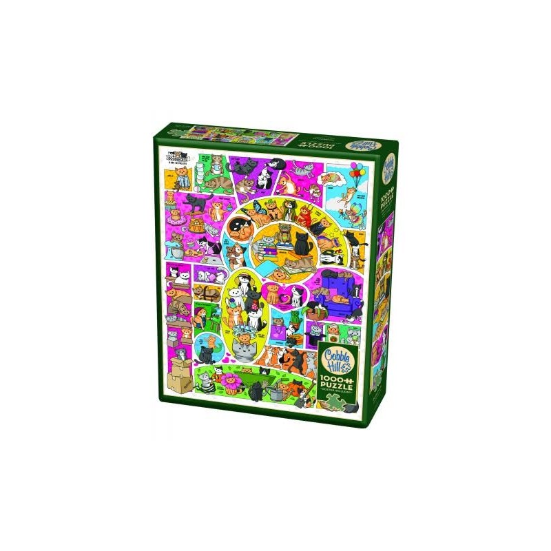 Cobble Hill 1000 Piece Puzzle - Doodlecats - Sample Poster