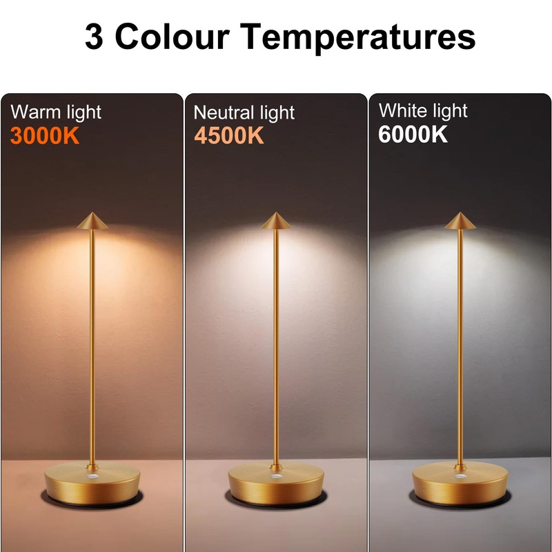 SAKRINGT 2 Pack Cordless Table Lamps Rechargeable, 6000mAh Battery Operated