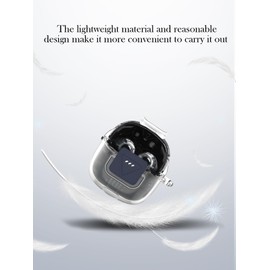 Case for JBL Tune Flex 2 True Wireless Noise Cancelling Earbuds,BOVUGAC High Transparency Soft TPU Shockproof Cover with Keychain,Cleaning Kit and Lanyard-Clear