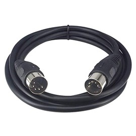 YOTENKO 5 pin MIDI Splitter Cable Black with Keyed 5-pin DIN Connector Molded Connector Shells HIMI Cable- 4.92 Feet /1.5 Meters