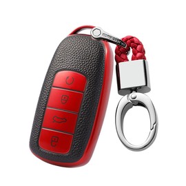ontto Car Key Fob Cover Keyring fit for Chery Jaecoo J7 J8 J9 Tiggo 8 Pro Tiggo 8plus 5 Plus 7pro Tiggo 7 Pro Max Omoda 5 C5 Key Case TPU Smart Key Shell Holder Keychain Protector Accessories Red 1