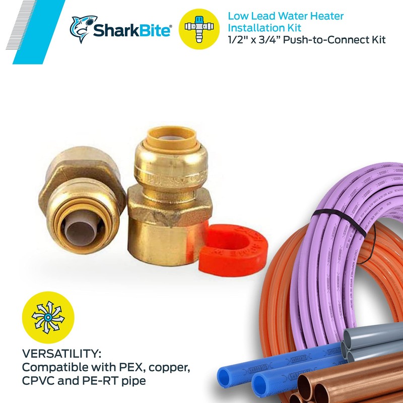 Cash Acme 22604LF 1/2-Inch by 3/4-Inch FNPT Sharkbite Water Heater