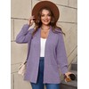 AusLook Women's Plus Size Lightweight Open Front Cardigan Lilac Purple