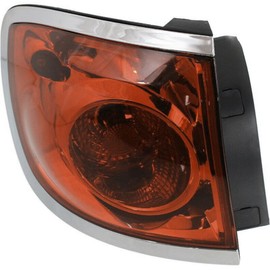 BURANIFUSION Tail Light Halogen Bulb Driver Outer Side Red Lens W/Bulb Tail Lamp Body Mounted for Buick for Enclave CX/CXL 08-11 Left 11463708 GM2804101 WEF1239