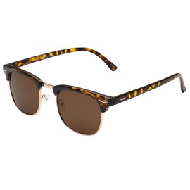grinderPUNCH - Polarized Hamilton Premium Club Half Frame Sunglasses Tortoise