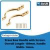 SISI UK Pull Handle Brass 6 Inch 150mm Brass Bow