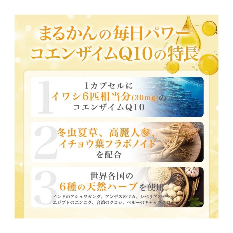 Ginza Marukan Coenzyme Q10 High Speed, Daily Power, Set of