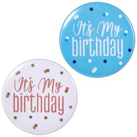 2PCS Its My Birthday Pin, Birthday Button Badge Pins for Party Decorations Unisex