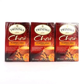 Twinings Pumpkin Spice Chai Tea Bags - 20/Box (pack of 3) - Pumpkin Spice Chai Tea