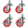 4-Piece Heavy-Duty Swivel Caster Wheels – 1", 1.25", 1.5" Threaded