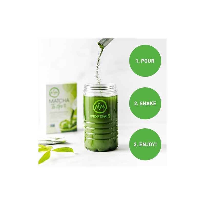Aiya Matcha To Go - Ceremonial Grade Pure Green Tea
