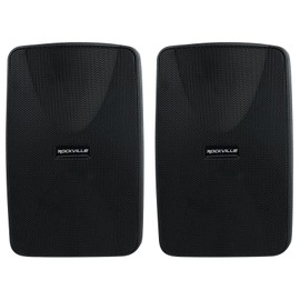 Rockville 2 WET-40B 4" 70V Commercial Indoor/Outdoor Wall Speakers Black Swivel
