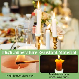 Yuanchu 12 Pcs Silicone Taper Candle Grippers, Non-Slip Candle Hugger Gaskets Taper Candle Huggers for Secure Upright Fit in Holders Cups Wedding Festival Accessories