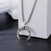 Lattd Moon Necklace 925 Sterling Silver Celtic Knot Crescent Moon