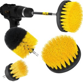 Spendeal 3 Set Drill Brush Attachment Set - Power Scrubber Brush Cleaning Kit - All Purpose Drill Brush with Extend Attachment for Bathroom Surfaces, Floor, Shower, Tile, Kitchen, Grout, Tub and Car