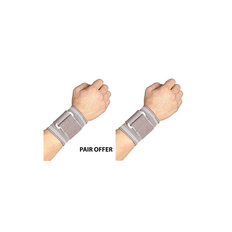 Solace Care Elastic Wrist Supports Compression with Adjustable Strap (Pair)