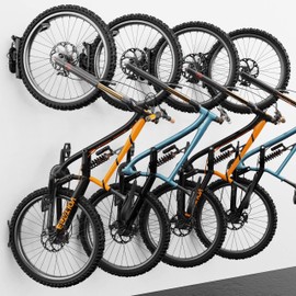 Kesito Swivel Bike Wall Mount, Vertical Bicycle Rack for Garage, Wall Mounted Bike Hanger Hook, Hanging Bike Storage Garage Organization, 4 Packs