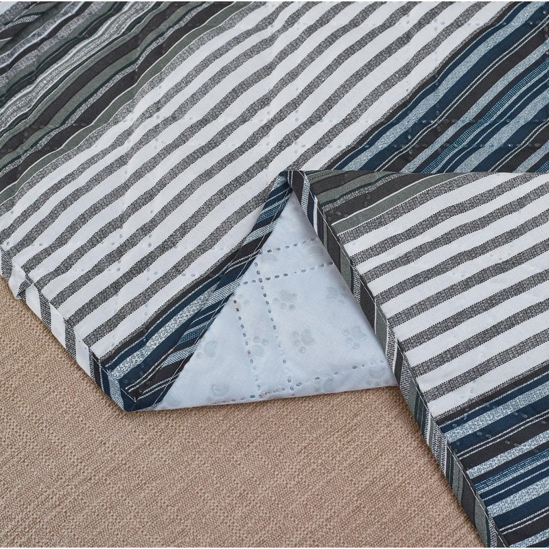 Brilliant Sunshine Multi Grey Stripes Couch Loveseat Slip Cover for