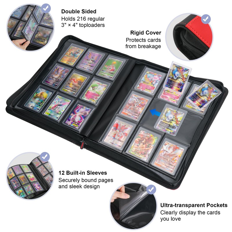 PREZA Toploader Binder - Holds 216 Top Loaders - 9