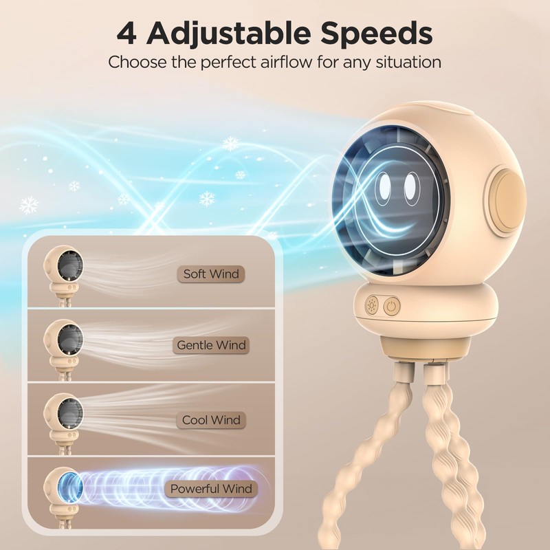 Hotsales Stroller Fan, 6000mAh Stroller Fans Clip On for Baby