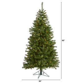 Nearly Natural 6ft. Springfield Artificial Christmas Tree with 300 Warm Clear Lights and 596 Tips