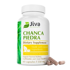 Jiva Botanicals Chanca Piedra Supplement - 550 mg per Serving - 500mg Extract with 50mg Queen of The Meadow - 2 Months Supply
