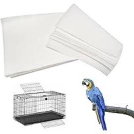 Bird Cage Liner Custom Cut Low Cost-High Grade 40lb Poly Coated up to 30x30 150 Sheets Poly Bird Cage Liner (P.C. Any Custom Size up to 24 Inch X 24 Inch)