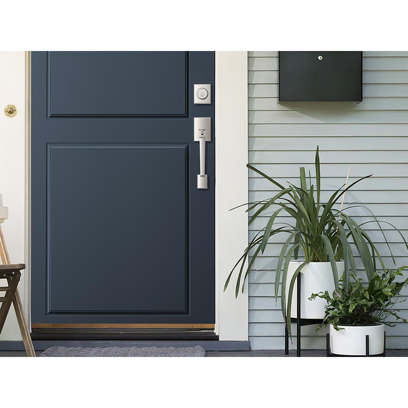 Brightify Satin Nickel Front Door Handle, Satin Nickel Door Handle
