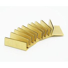 Japanese Antique Style Brass Card Stand Wide Set of 10 Brass Card Stand